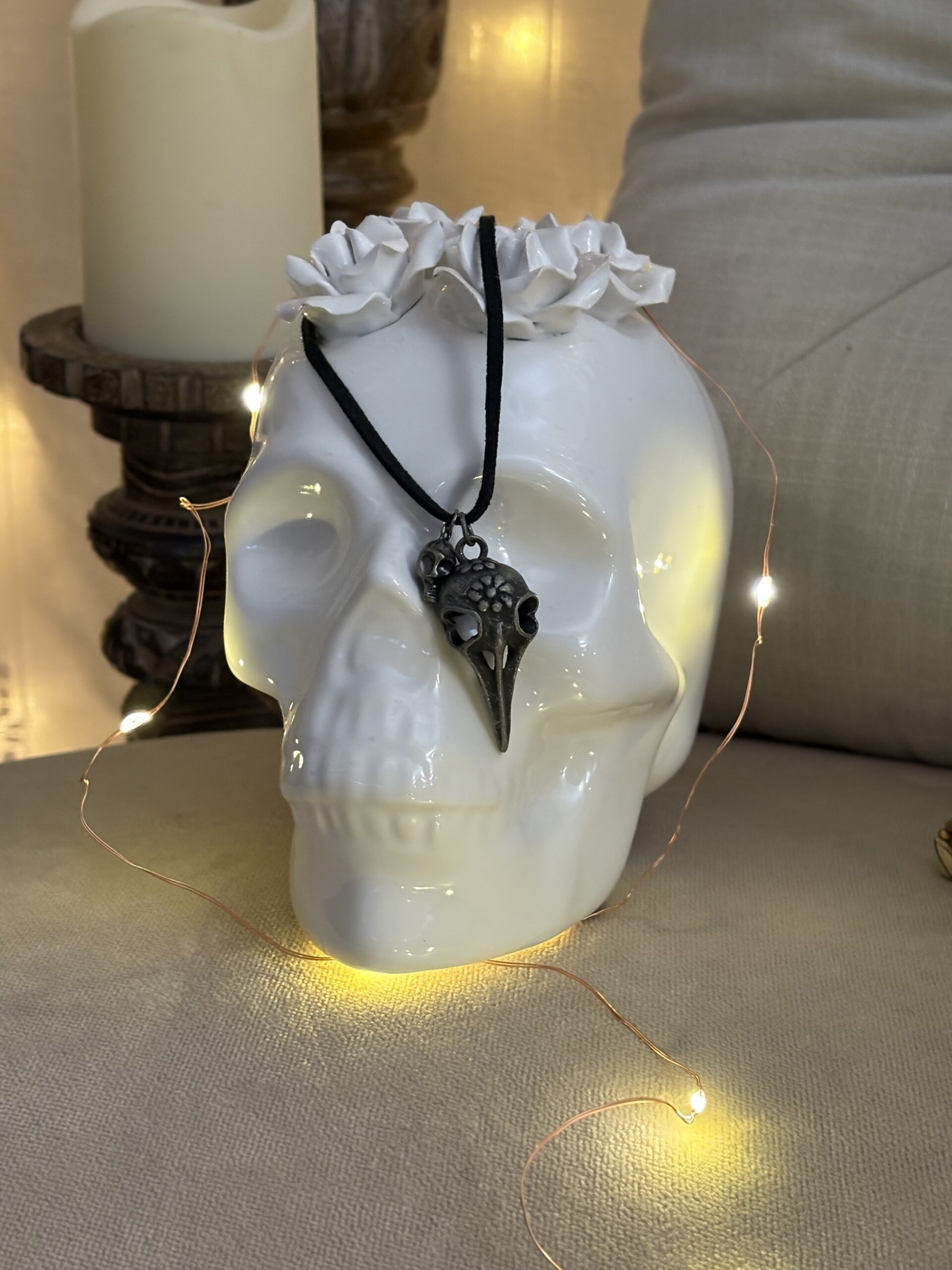 Vintage Style Plague Mask Adjustable Choker