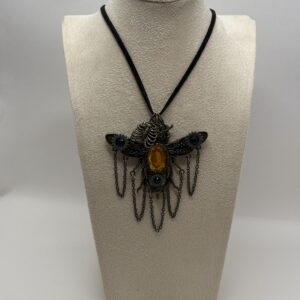 Steampunk Mechanical Moth Choker