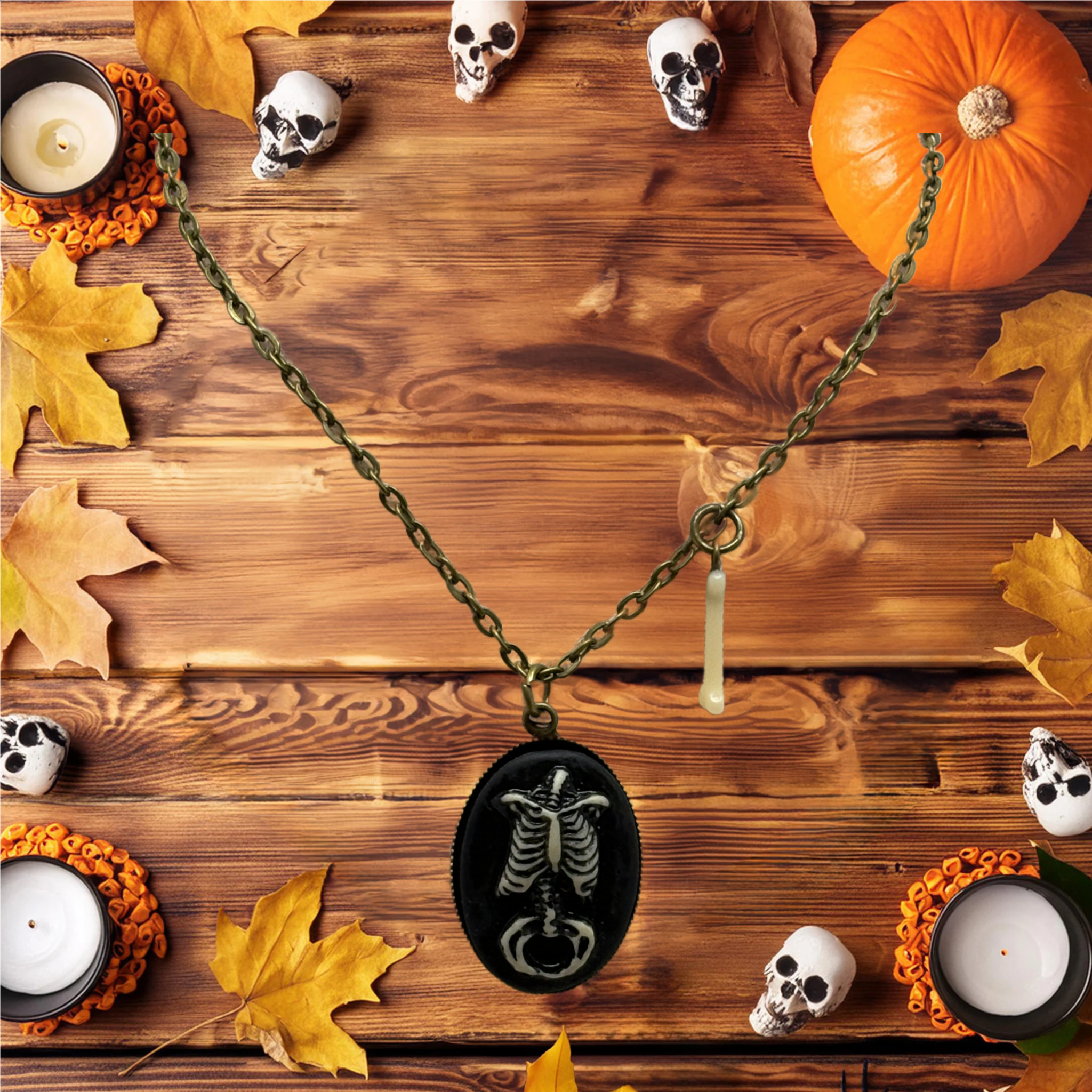 Don't Lose Your Head Skeleton Choker