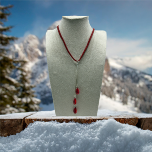 vertical red with suede