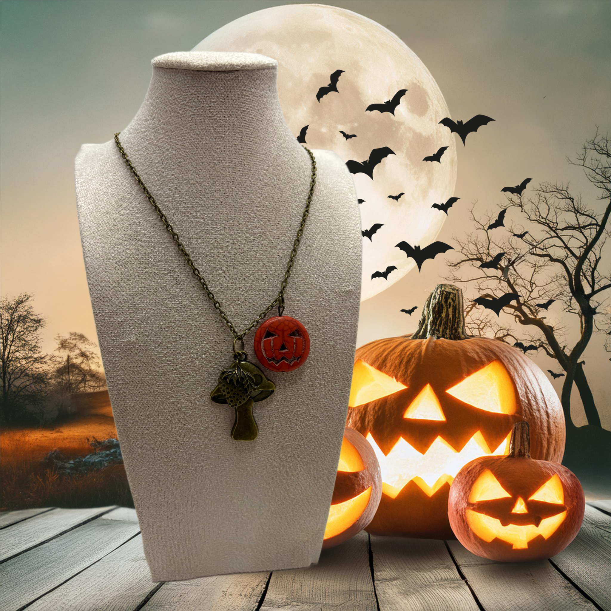 Stroll Through The Pumpkin Patch Necklace